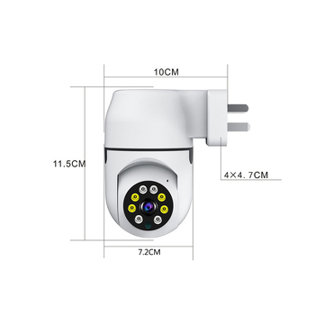 Cameră de supraveghere indoor, plug‑and‑play, Wi‑Fi 1080p, Tuya Smart, cameră 360° pentru casă