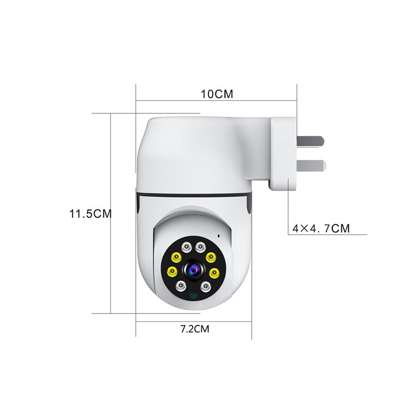 Cameră de supraveghere indoor, plug‑and‑play, Wi‑Fi 1080p, Tuya Smart, cameră 360° pentru casă