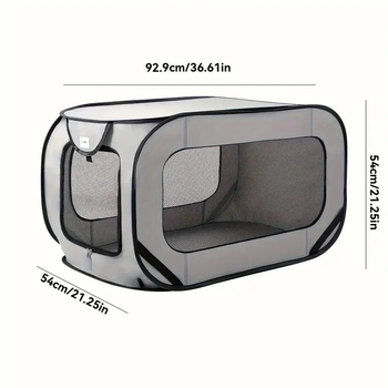 Cușcă auto pentru animale din material Oxford, portabilă, pliabilă, pentru pisici și câini, utilizare în interior și exterior