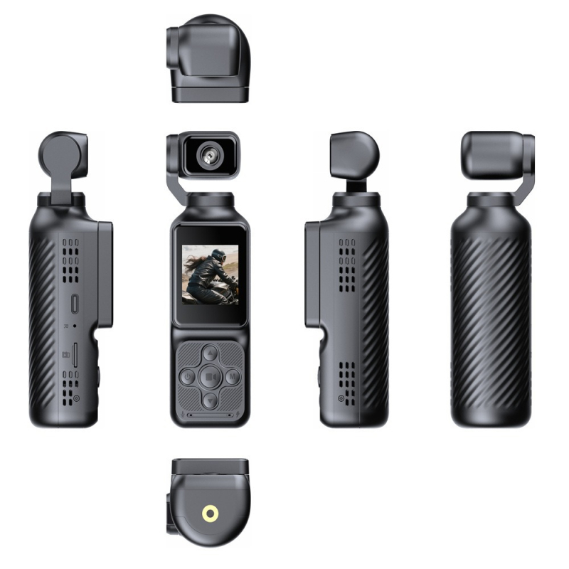 Frompro Q3x cameră cu stabilizare pentru fotografii și videoclipuri, cameră de vlog compactă pentru ciclism outdoor