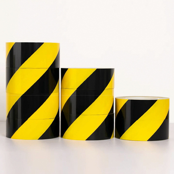 Bandă de avertizare PVC, negru-galben pentru marcaj podea, model zebra, suprafață de scriere, ieșire de incendiu