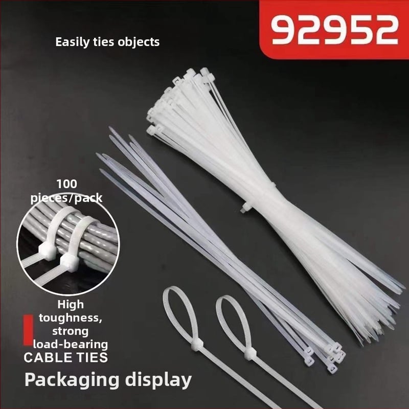 Beizhuo 92952 Legături din nylon pentru cabluri, 100 buc, 200 mm, încărcătură 8 kg