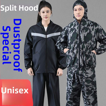Costum de protecție unisex cu glugă pentru corpul întreg, anti-praf și antiulei, croială lejeră, rezistent la uzură și la murdărie, potrivit pentru fabrici, vopsire cu spray și reparații auto, poliester.