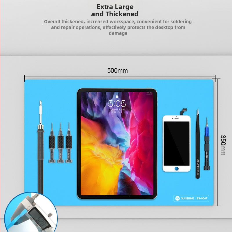 SS-004F Placă de lucru din silicon anti-statică, rezistentă la temperaturi înalte, pentru reparații la telefoane mobile
