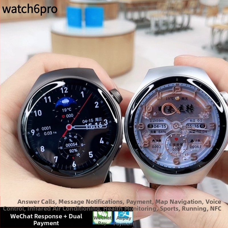 Watch6Pro ceas inteligent cu răspunsuri la mesaje, apeluri, plăți, monitorizare a sănătății și antrenament