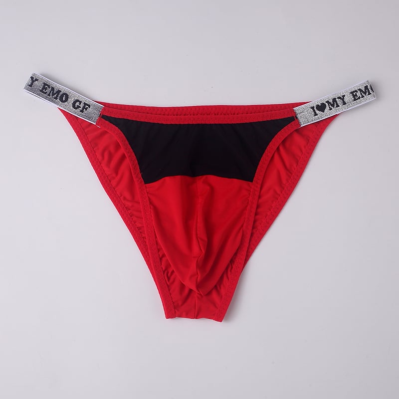 Slip string pentru bărbați ultra-subțire, respirabil, cu combinație de culori, G32