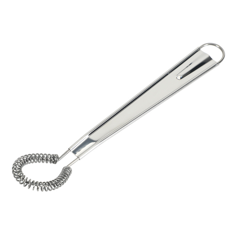 Bețișor pentru ouă din oțel inoxidabil 430, tel plat pentru miere, cafea și cremă, cu arc spiral, instrument de bucătărie pentru uz casnic