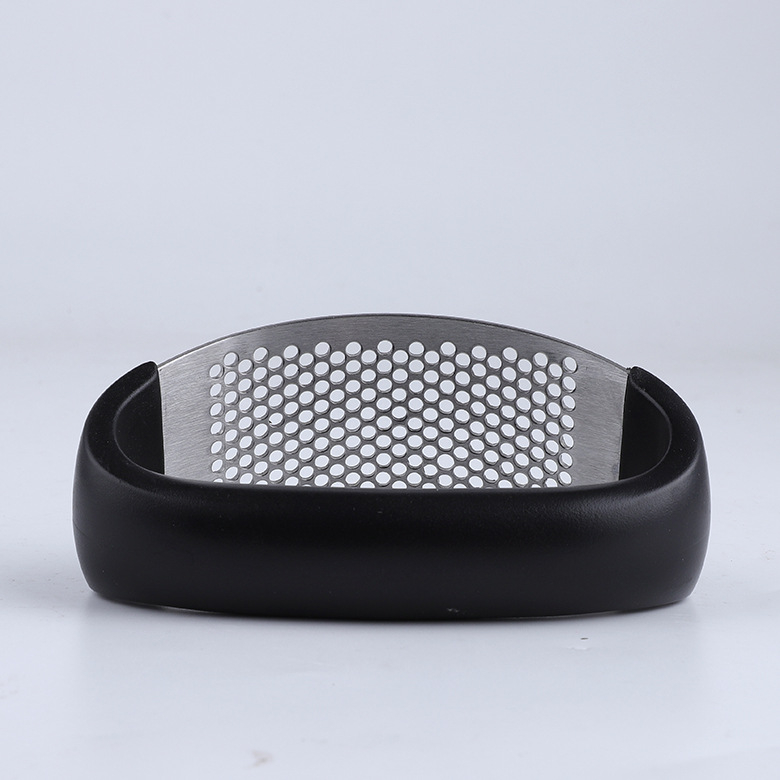 Curățător de usturoi din silicon — instrument manual pentru decojire, inel din oțel inoxidabil, bucătărie