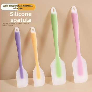 Lopată din silicon rezistentă la temperaturi înalte, integrată, pentru coacere, cu racletă pentru cremă