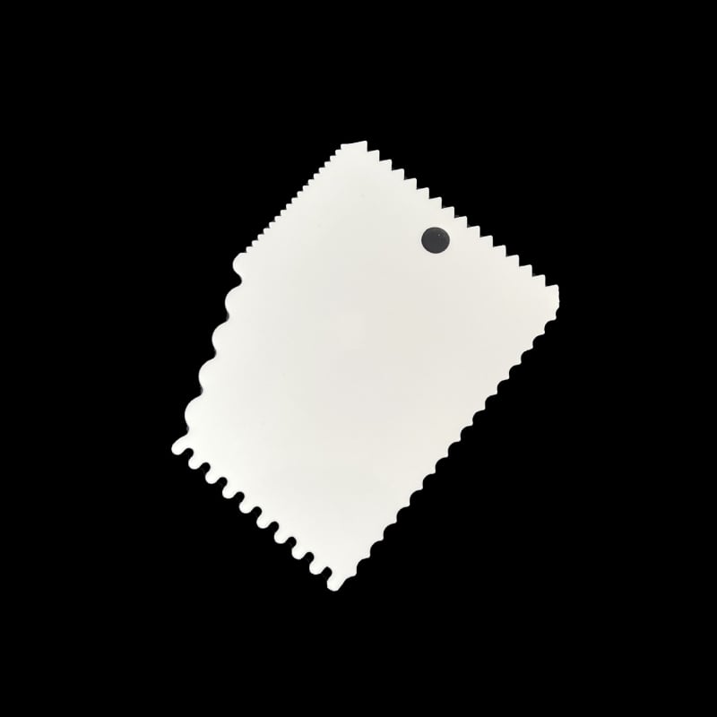 Set de trei spatule pentru cremă, cu spatulă arc dentat, unelte de decorare pentru cofetărie, spatulă din plastic DIY