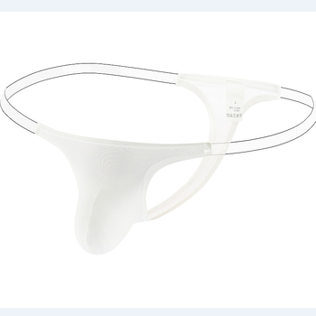 Noul thong masculin Ice Silk alb, confortabil și respirabil