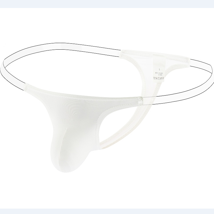 Noul thong masculin Ice Silk alb, confortabil și respirabil