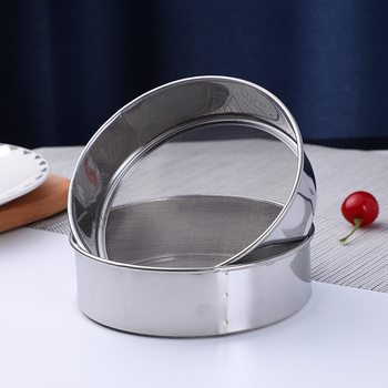 Sită de făină din oțel inoxidabil îngroșat, 15 cm, mică, instrument de coacere