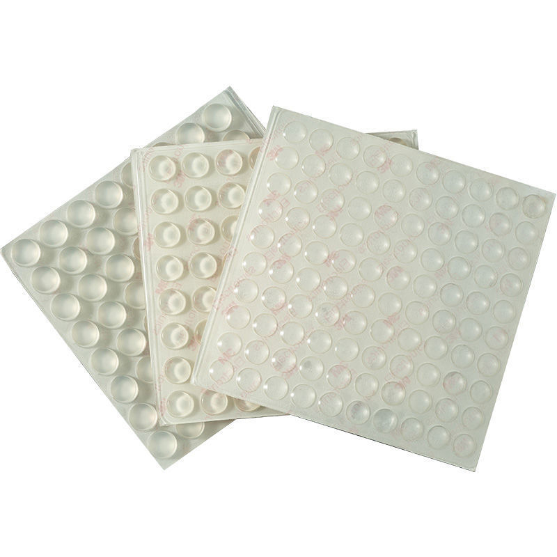 Granule din silicon transparente, antișoc, cu covoraș antiderapant pentru mobilier și mâner de ușă