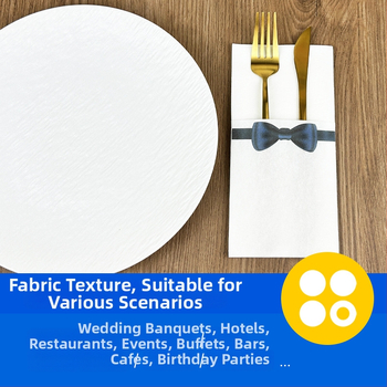 Șervet de unică folosință din hârtie, fără praf, pentru restaurante chinezești și occidentale; banchete de nuntă; masă cu buzunar pentru cuțit și furculiță; hârtie imprimabilă cu logo.