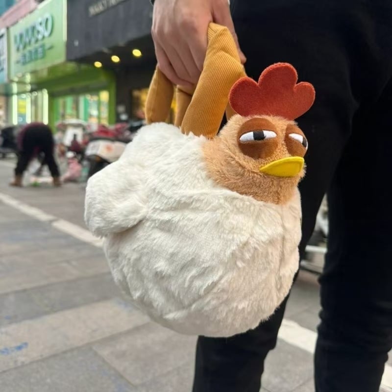Geantă de pluș cu puiul Gugu, geantă de femei cu design drăguț și jucăuș