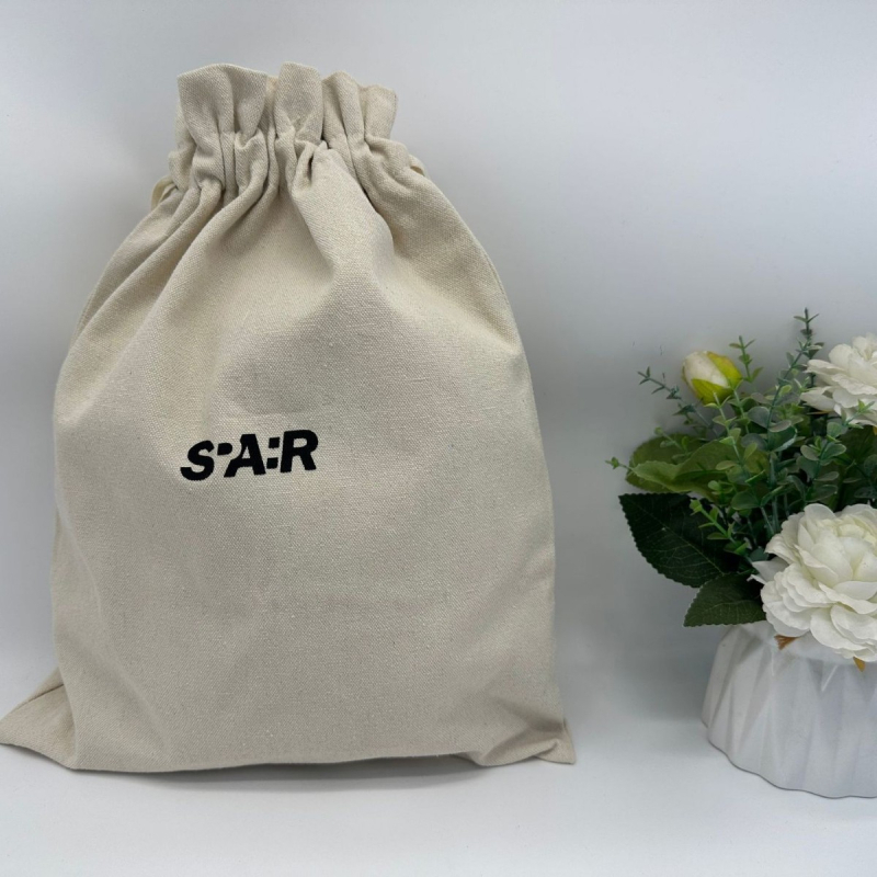 Geantă din pânză cu șnur de închidere, ușoară, portabilă, ecologică, crossbody