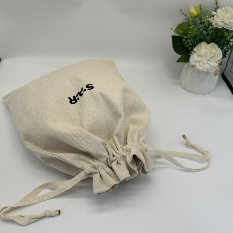 Geantă din pânză cu șnur de închidere, ușoară, portabilă, ecologică, crossbody