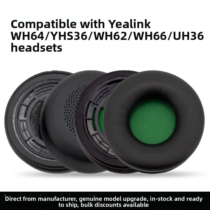 Perne de urechi din piele ecologică pentru căști Yealink WH64 WH66 WH62 YHS36 UH36