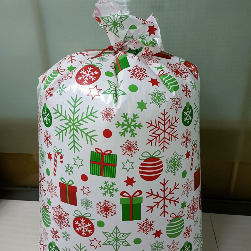 Boying sac de ambalare cadouri de Crăciun, pungă mare din PE groasă pentru cadouri, dimensiuni 36×56 in și 36×48 in