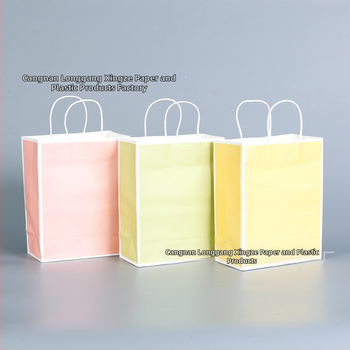 Geantă tote din hârtie kraft personalizabilă pentru catering și takeout, publicitate, îmbrăcăminte și cadouri