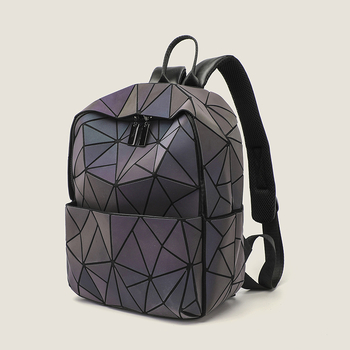 Rucsac pentru femei cu romb geometric, vară 2025, detalii laser luminoase