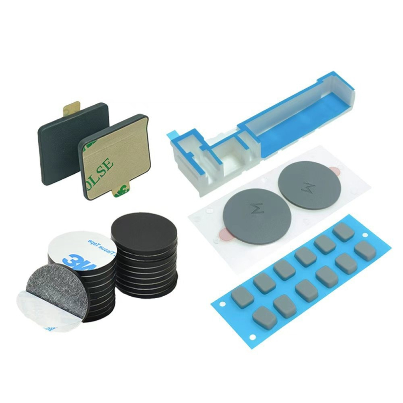 Covoraș autoadeziv din silicon, rotund, anti-derapant, rezistent la uzură, amortizează șocuri, ecologic, rezistent la temperaturi, adeziv pe o singură parte, decupat prin matriță
