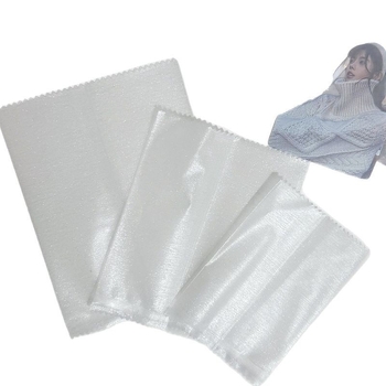 Pungă zip Gypsophila glitter, transparentă, finisaj periat, deschidere plată, pentru agende și cadouri mici