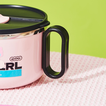 Vas pentru noodles din oțel inoxidabil 304, mare capacitate – pentru adulți, stil cutie de prânz