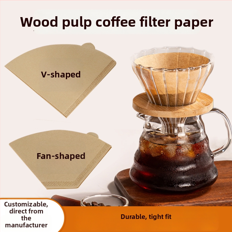 Hartie de filtru cafea în formă de palet pentru preparare manuală, filtre în formă de U și conice