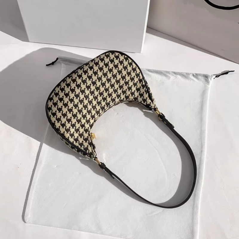 Geantă crossbody în formă de semilună, capacitate mare, PU, mărime medie, căptușeală din pânză