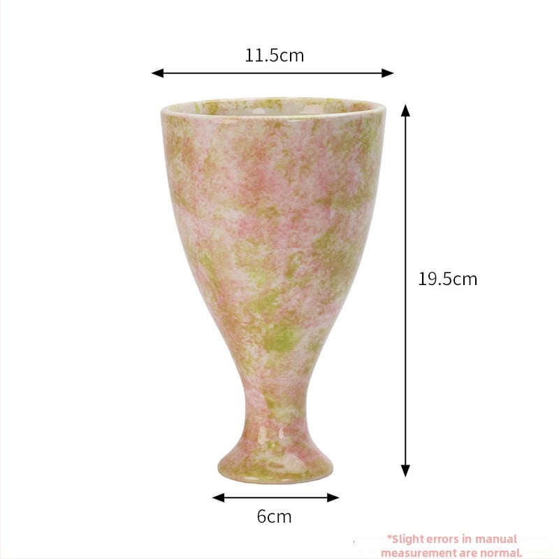 Vază ceramică în stil franțuzesc pentru Phalaenopsis, diametru mare, suport decorativ de masă