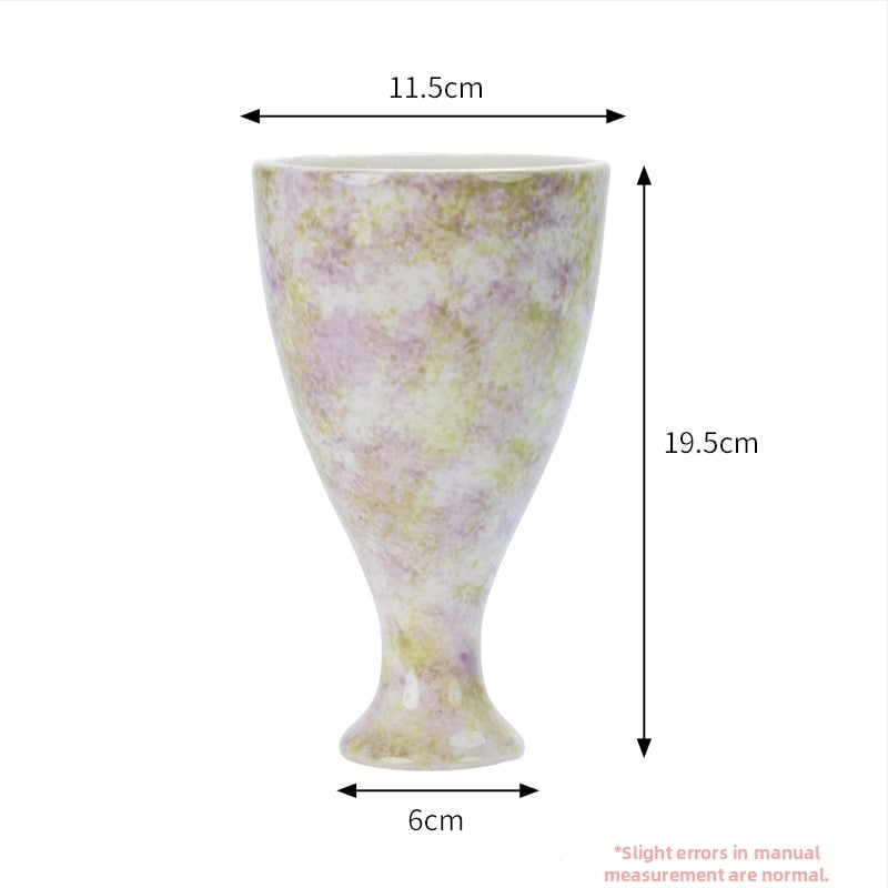 Vază ceramică în stil franțuzesc pentru Phalaenopsis, diametru mare, suport decorativ de masă
