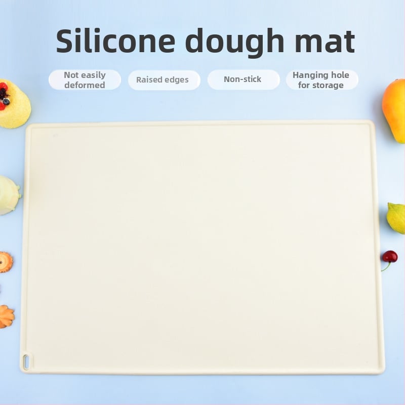 Covoraș de aluat din silicon alimentar cu scară de măsurare, grosime extra și dimensiune mare, antiaderent, pentru frământat, întins și coacere