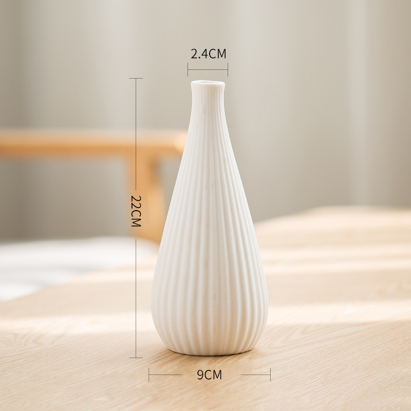 Vază ceramică nordică, lucrată manual, pentru flori uscate – decor modern minimalist pentru casă, mică vază de birou/pe perete