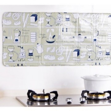Protecție împotriva stropilor de ulei în bucătărie, panou din folie de aluminiu, 39×84 cm, grosime suplimentară