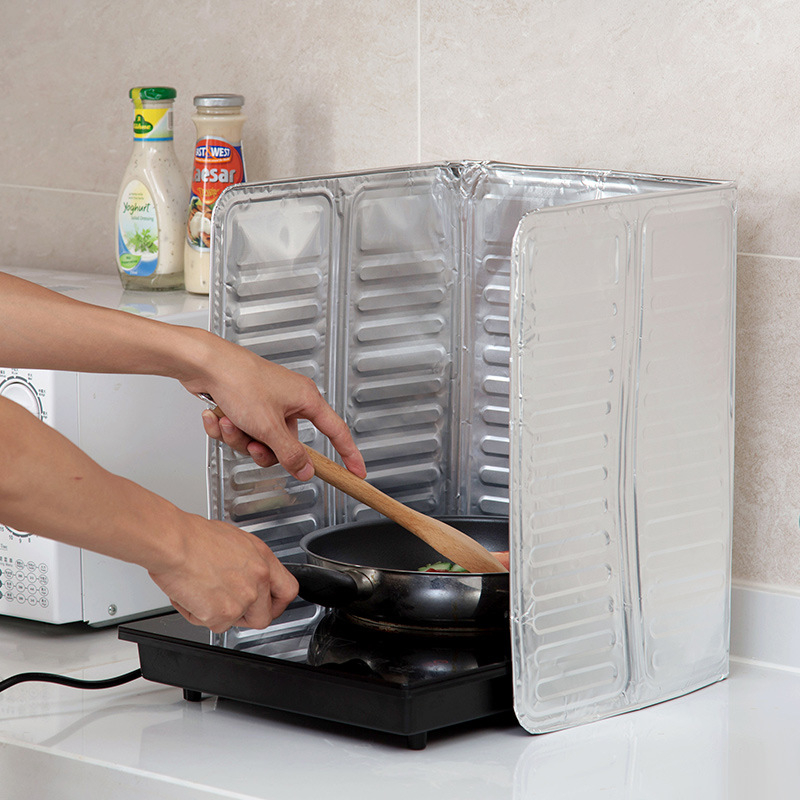 Protecție împotriva stropilor de ulei pentru aragaz, panou izolant din aluminiu pentru gătit, anti-arderi și anti-stropire