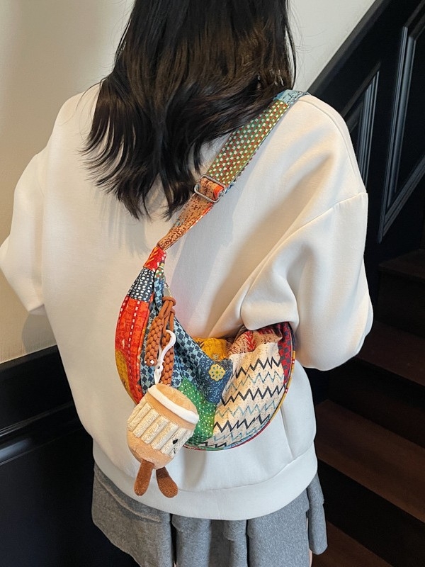 Geantă tote pentru femei, stil trendy retro, capacitate mare, ușoară, casual, inspirată de literatură, curea crossbody cu un singur umăr