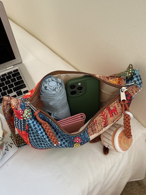 Geantă tote pentru femei, stil trendy retro, capacitate mare, ușoară, casual, inspirată de literatură, curea crossbody cu un singur umăr