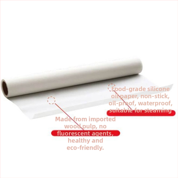 Hârtie de copt groasă pentru pește, hârtie de copt pentru cuptor, hârtie cu silicon pentru tăvi de copt, 50 g, 45 × 60 cm, 500 de foi într-un pachet