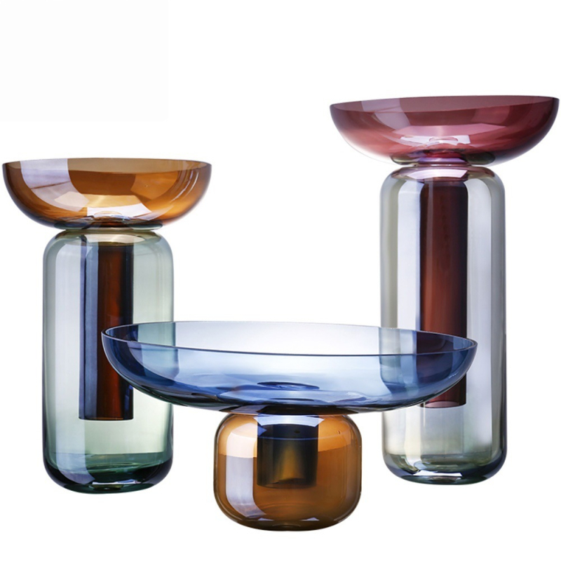 Vază din sticlă detașabilă, colorată, pentru aranjamente florale creative, decor modern pentru casă