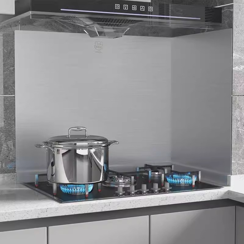 Protecție din oțel inoxidabil pentru stropi de ulei în bucătărie, pentru aragaz cu gaze, rezistentă la temperaturi înalte, panou izolant îngroșat