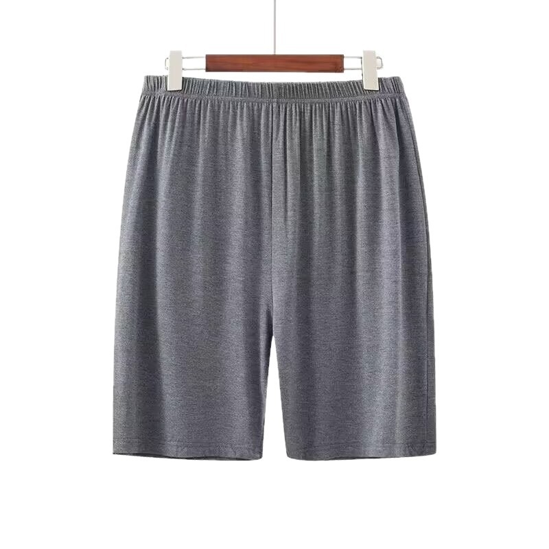 Șorturi bărbătești din modal, vară, ușoare, casual, culoare solidă, croială lejeră, pentru relaxare acasă sau activități în aer liber