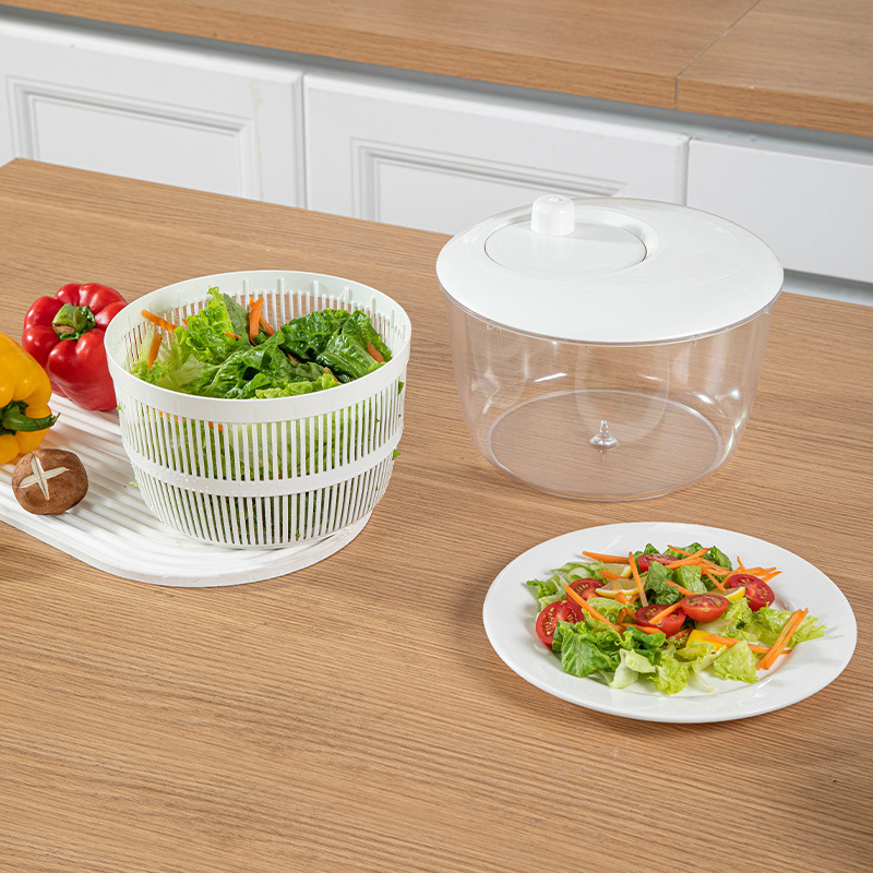 Dehidrator multifuncțional pentru fructe și legume, vas de spălat salată și coș de scurgere rotativ