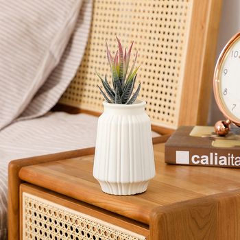 Vază nordică cu aspect ceramic pentru flori uscate, din plastic, decor pentru sufragerie, comodă TV și masă de dining