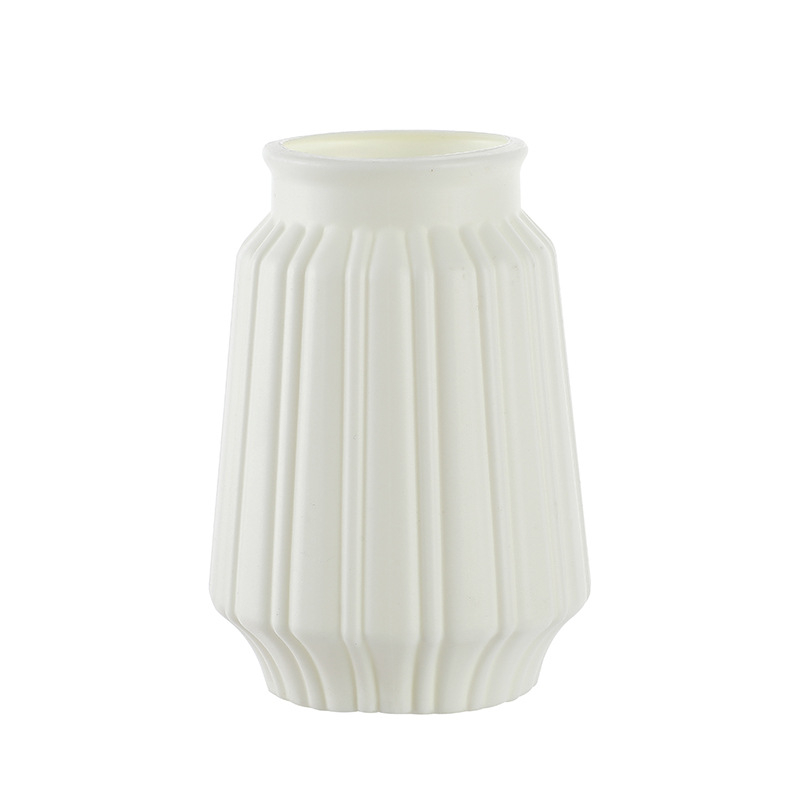 Vază nordică cu aspect ceramic pentru flori uscate, din plastic, decor pentru sufragerie, comodă TV și masă de dining
