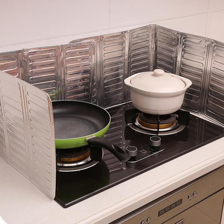 Panou din aluminiu pentru protecția împotriva stropilor de ulei la aragaz – izolație termică