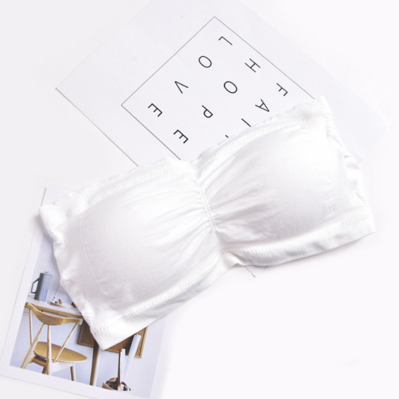 Sutien fără bretele, bază invizibilă, anti-alunecare, fără cusături, susținere sexy, bustier înfășurat