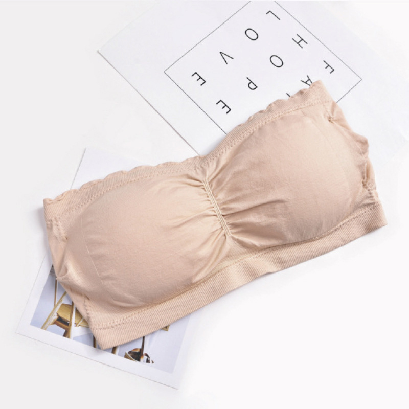 Sutien fără bretele, bază invizibilă, anti-alunecare, fără cusături, susținere sexy, bustier înfășurat