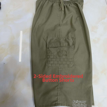 Pantaloni cargo pentru bărbați, 3/4 lungime, mai multe buzunare, bumbac, talie elastică, culoare solidă, pantaloni casual de vară
